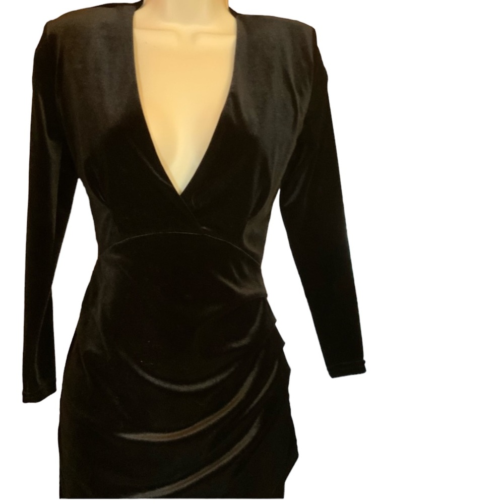 New Look Black Velvet Dress. Size 4, like new